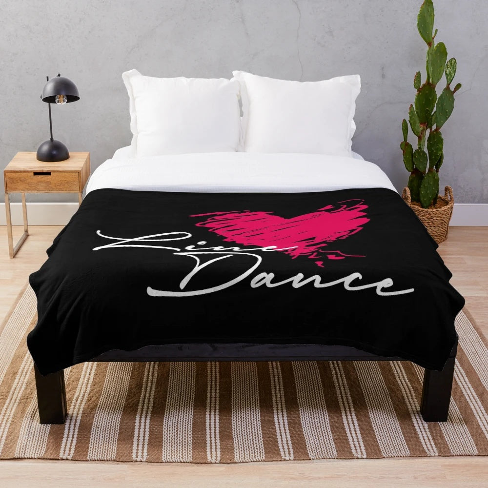 Plush line dance themed blanket