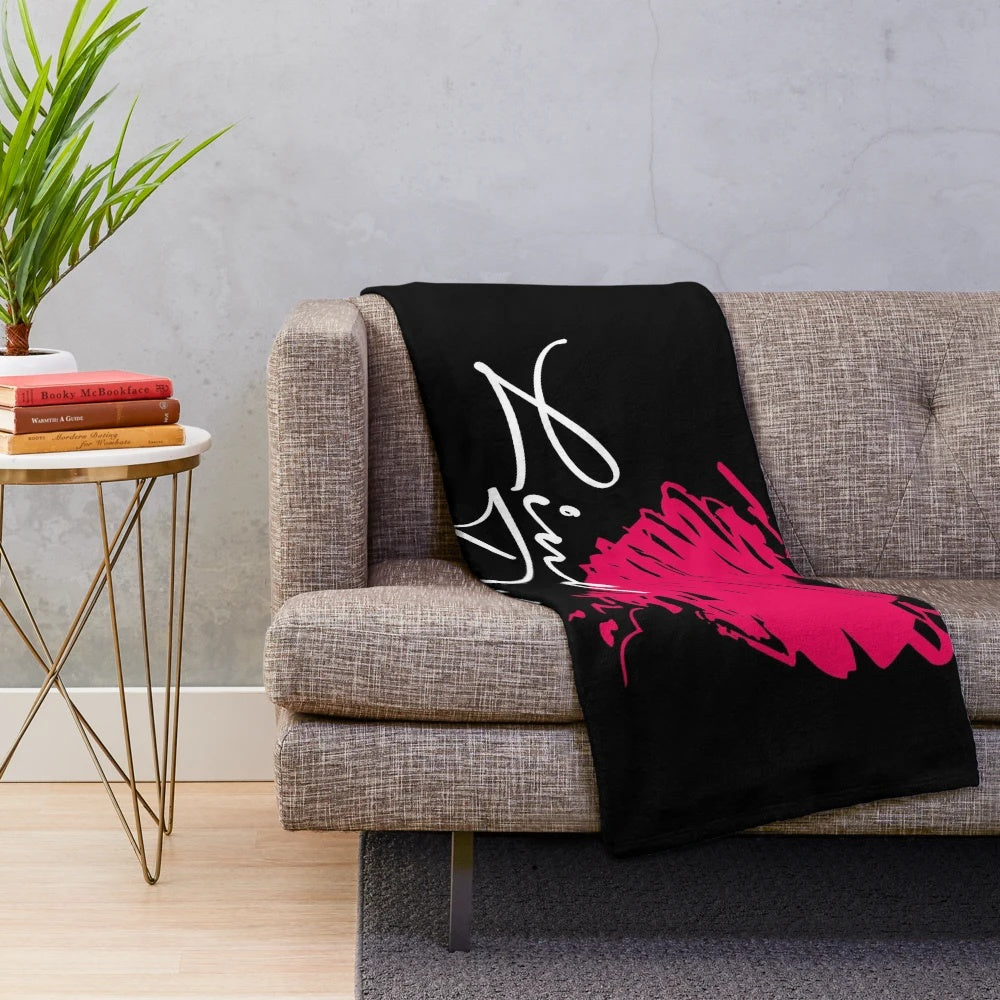 Plush line dance themed blanket