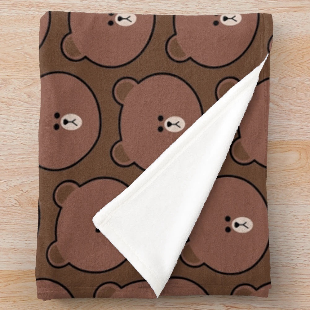 Line Friends Brown Bear Plush Blanket