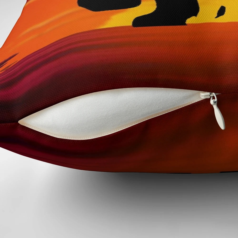 The Lion King Pillow featuring Simba, Mufasa, and the iconic African sunset