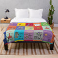Kurt Vonnegut inspired plush blanket with classic book covers