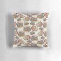 A plush and comfortable book-themed pillow with a seamless pattern of retro book pages and covers.