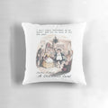 Pillow with quote from Charles Dickens' A Christmas Carol