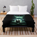 Cozy plush blanket with fantasy and literary design
