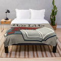 Cozy plush blanket with a literary-inspired design