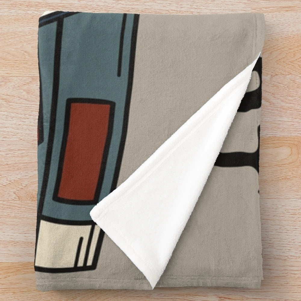 Cozy plush blanket with a literary-inspired design