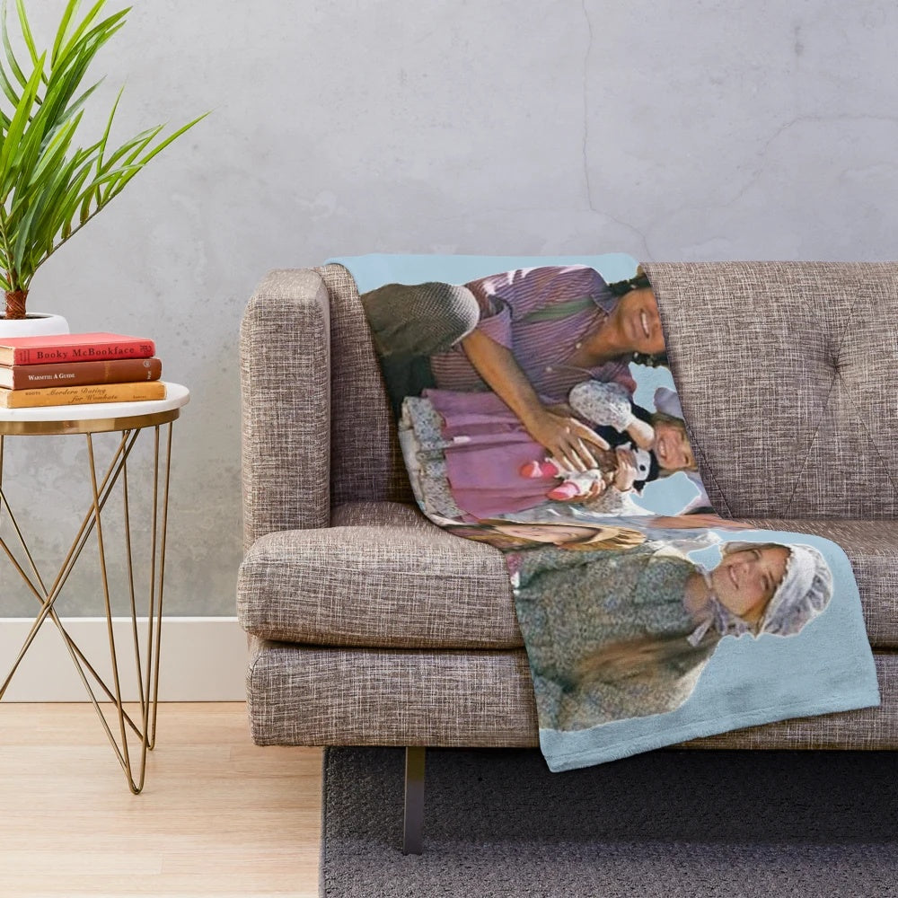 Little House on the Prairie Inspired Plush Blanket with Classic Prairie Style