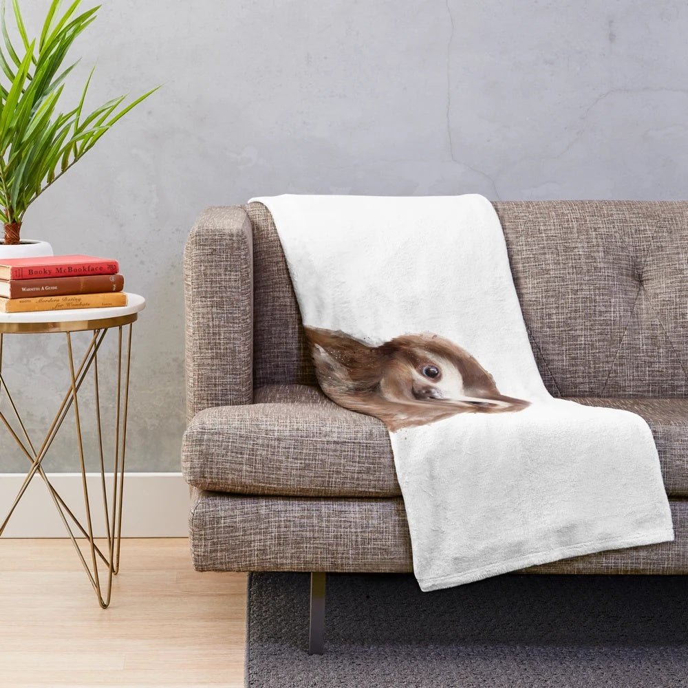 Soft and cuddly little sloth plush blanket for kids