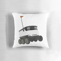 Soft and cuddly little starship robot pillow with cute design