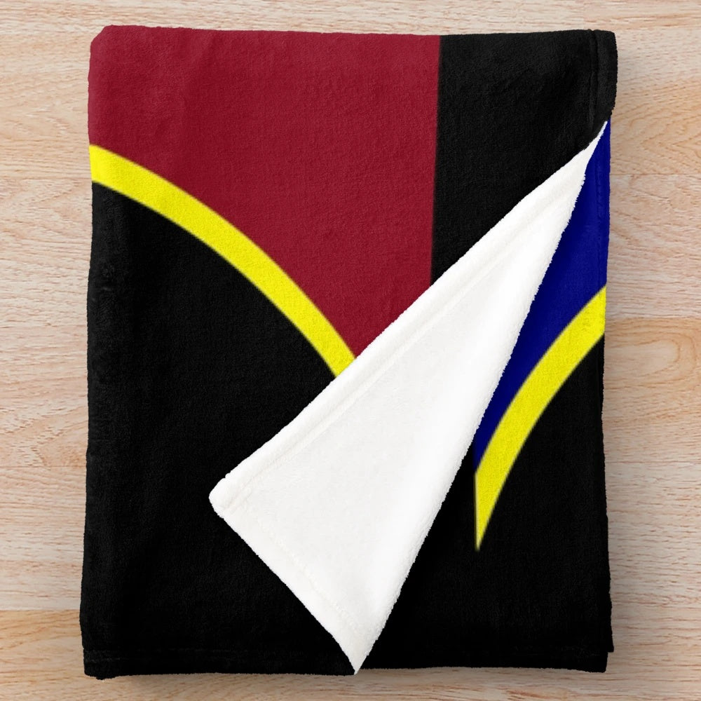 Lmanberg flag-themed plush blanket for Dream SMP fans