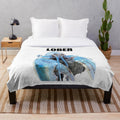 Lober (Blue Lobster) Plush Blanket for Fishing Lovers