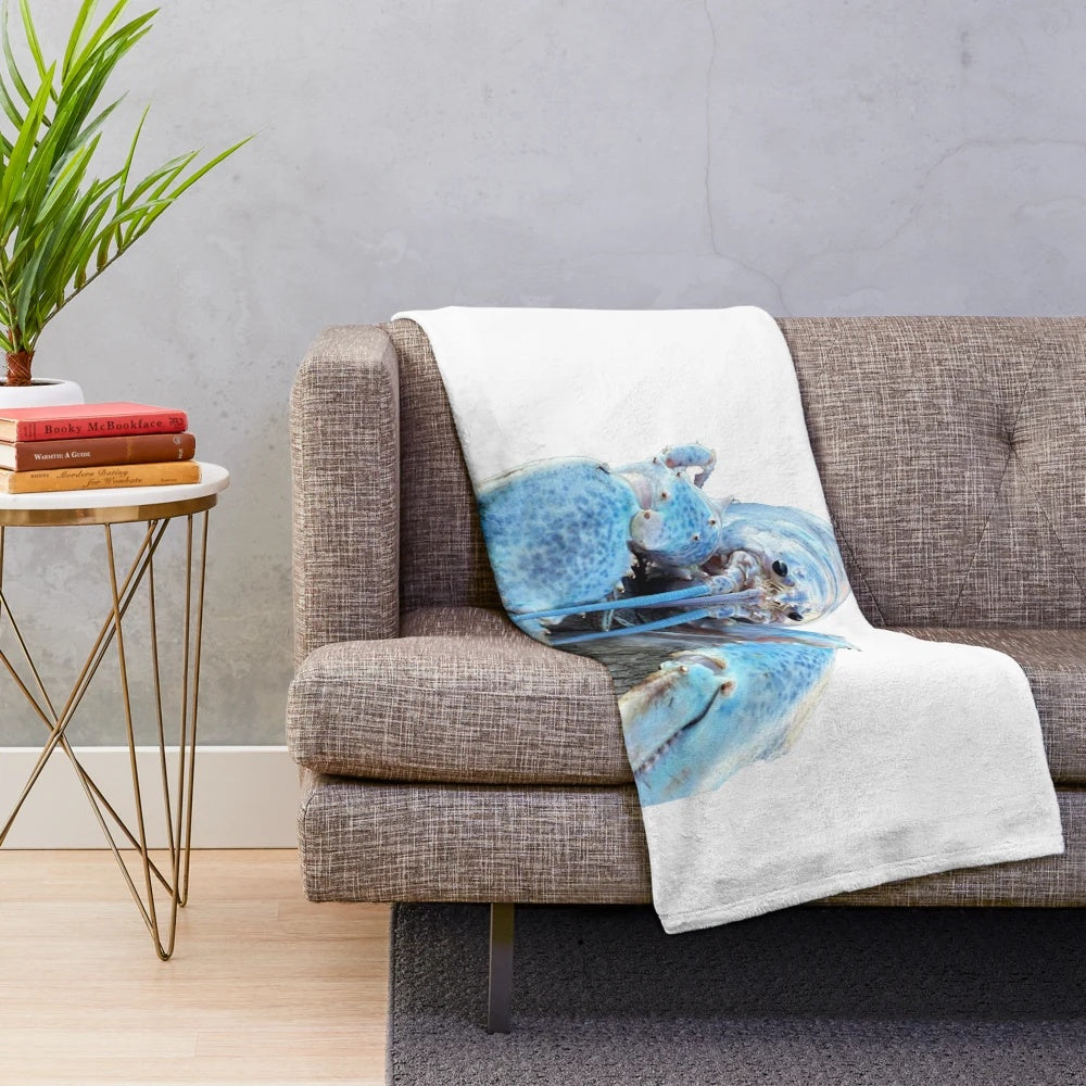Lober (Blue Lobster) Plush Blanket for Fishing Lovers