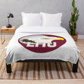 Lock Haven University Plush Blanket with Bald Eagle Mascot
