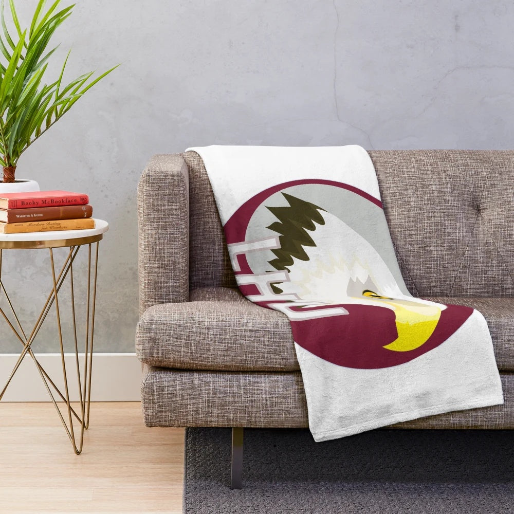Lock Haven University Plush Blanket with Bald Eagle Mascot