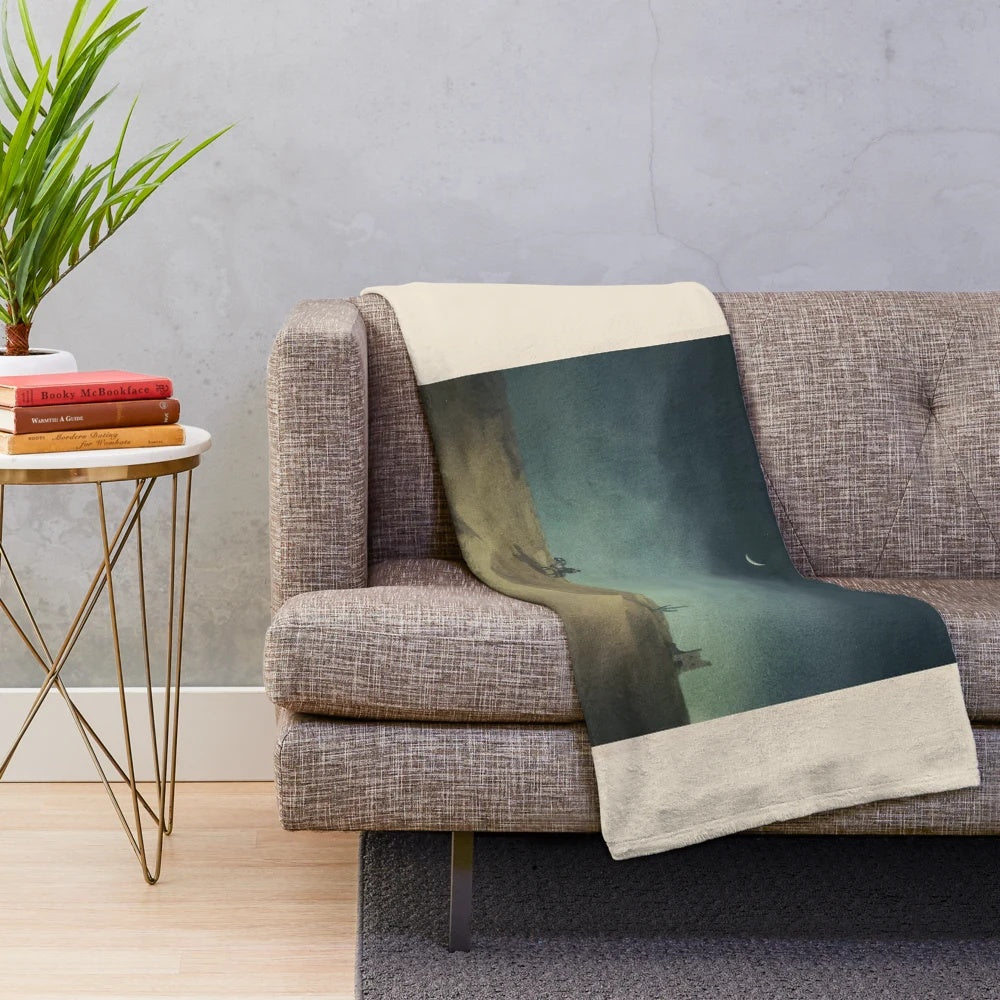 Lonesome Dreams plush blanket featuring the album cover art of Lord Huron's folk/indie album