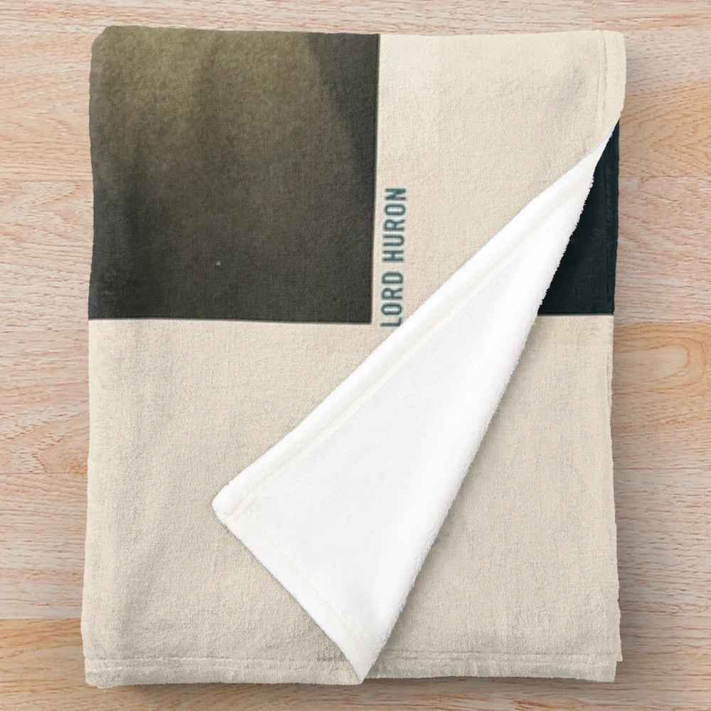 Lonesome Dreams plush blanket featuring the album cover art of Lord Huron's folk/indie album