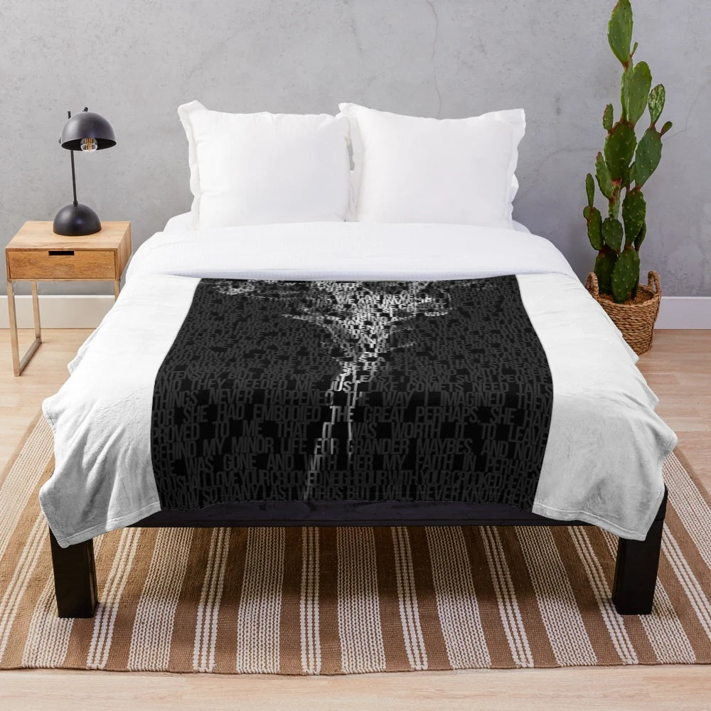 Looking for Alaska inspired typography plush blanket