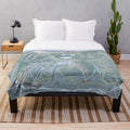 Loon Mountain Ski Resort Trail Map Plush Blanket