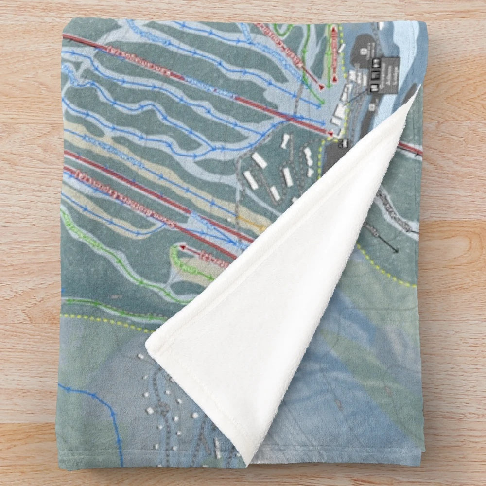 Loon Mountain Ski Resort Trail Map Plush Blanket