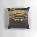 Plush Lord of the Rings-themed throw pillow with the iconic ring design