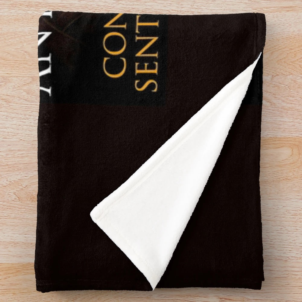 Los Bukis inspired plush blanket with band's logo