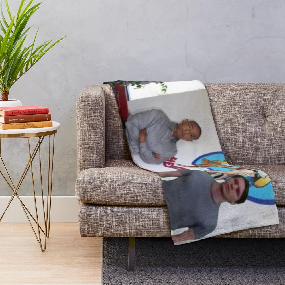 Plush blanket featuring the "Los Pollos Hermanos" logo and jerma meme elements