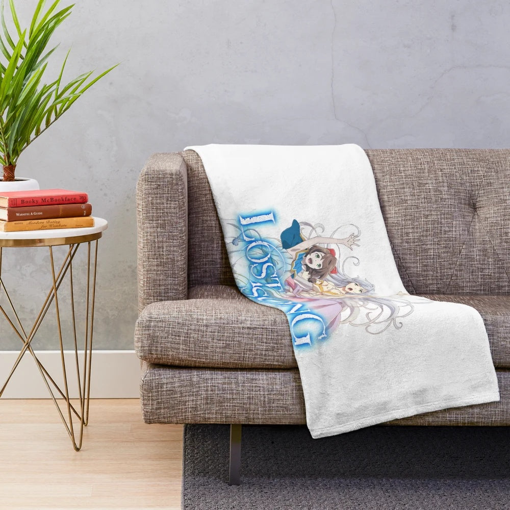 Lost Song-inspired plush blanket featuring the character Rin