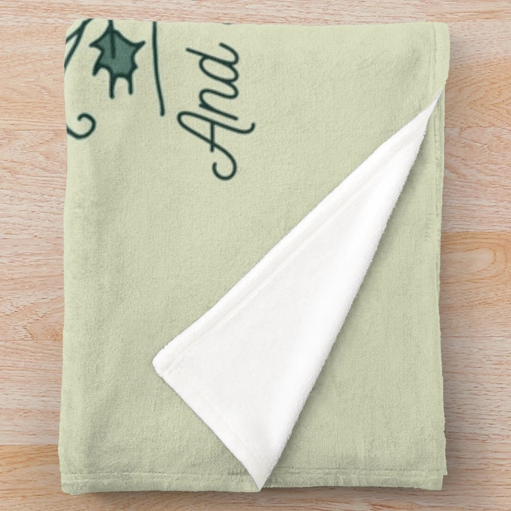 Plush blanket featuring a Bilbo Baggins-inspired design with The Shire and Middle Earth elements
