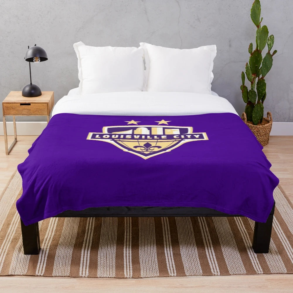 Louisville City Football/Soccer Plush Blanket