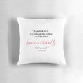 Soft, white pillow featuring a quote from the beloved Christmas movie "Love Actually"