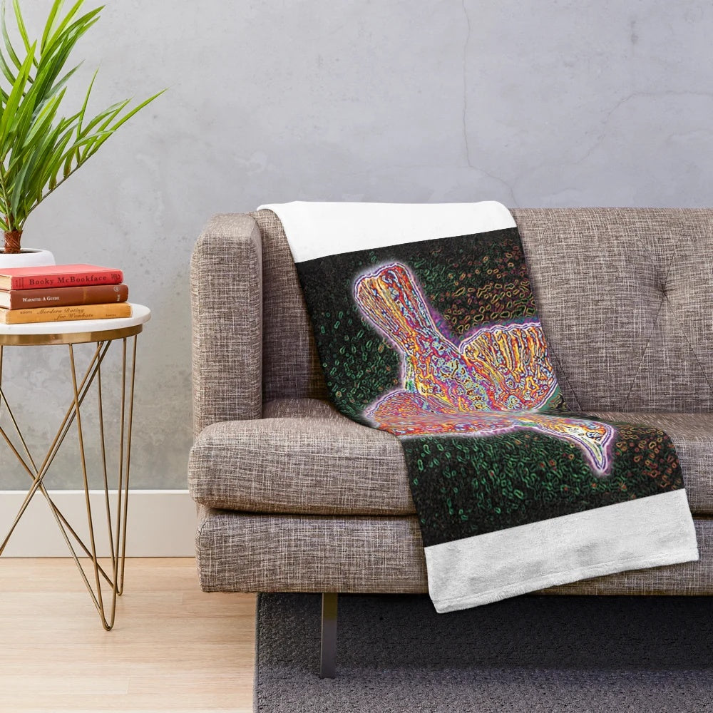 Love bird plush blanket with Widespread Panic-inspired design