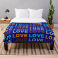 Soft and Cozy Love-Themed Plush Blanket