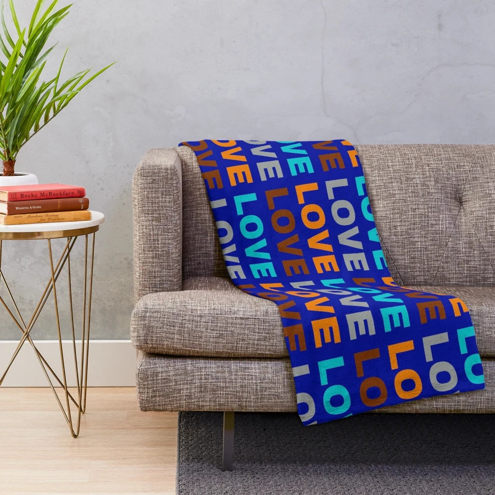 Soft and Cozy Love-Themed Plush Blanket