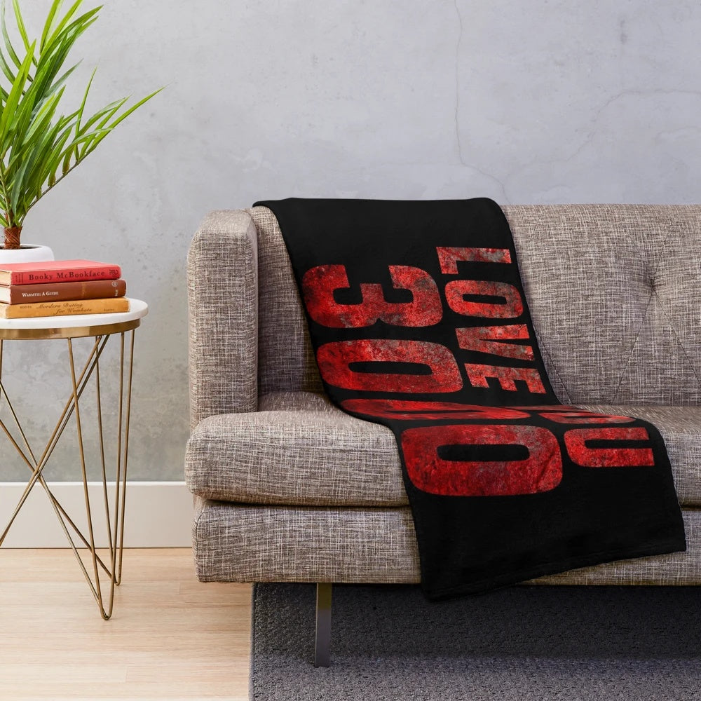 Soft and cuddly 'Love You 3000' plush blanket featuring Iron Man and Avengers Endgame movie quotes