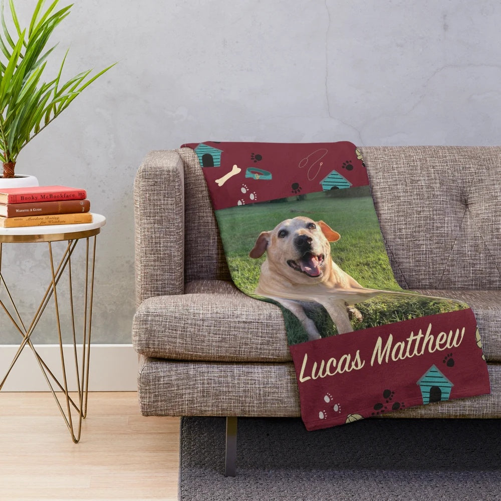 Lucas Plush Blanket perfect for snuggling with your furry friend