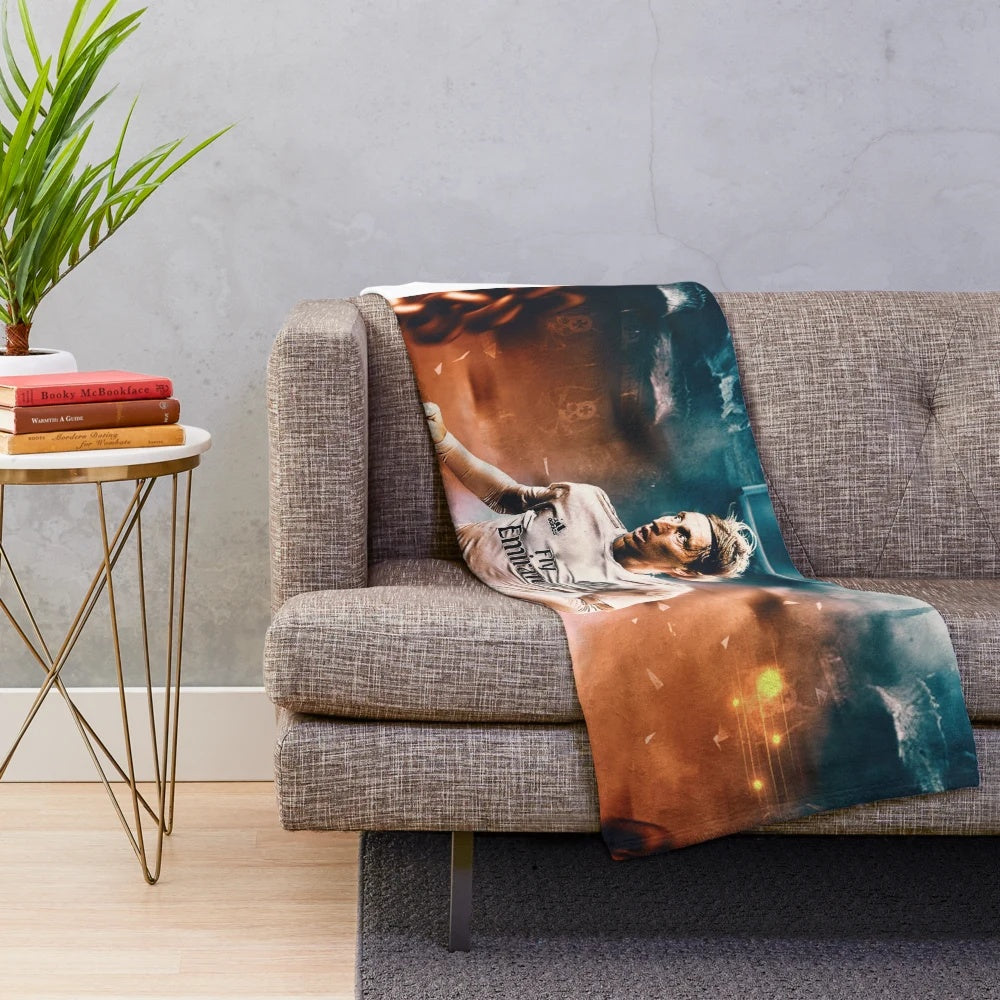 Luka Modric inspired plush blanket featuring the Croatian football player