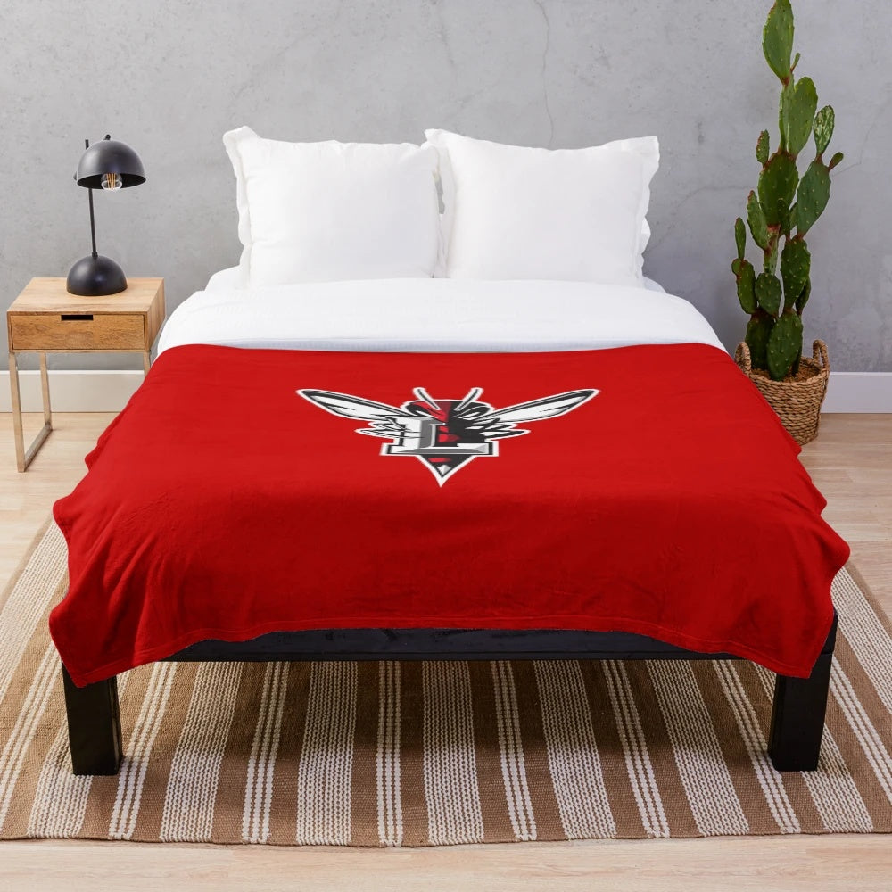 Lynchburg Hornets plush blanket for college sports fans