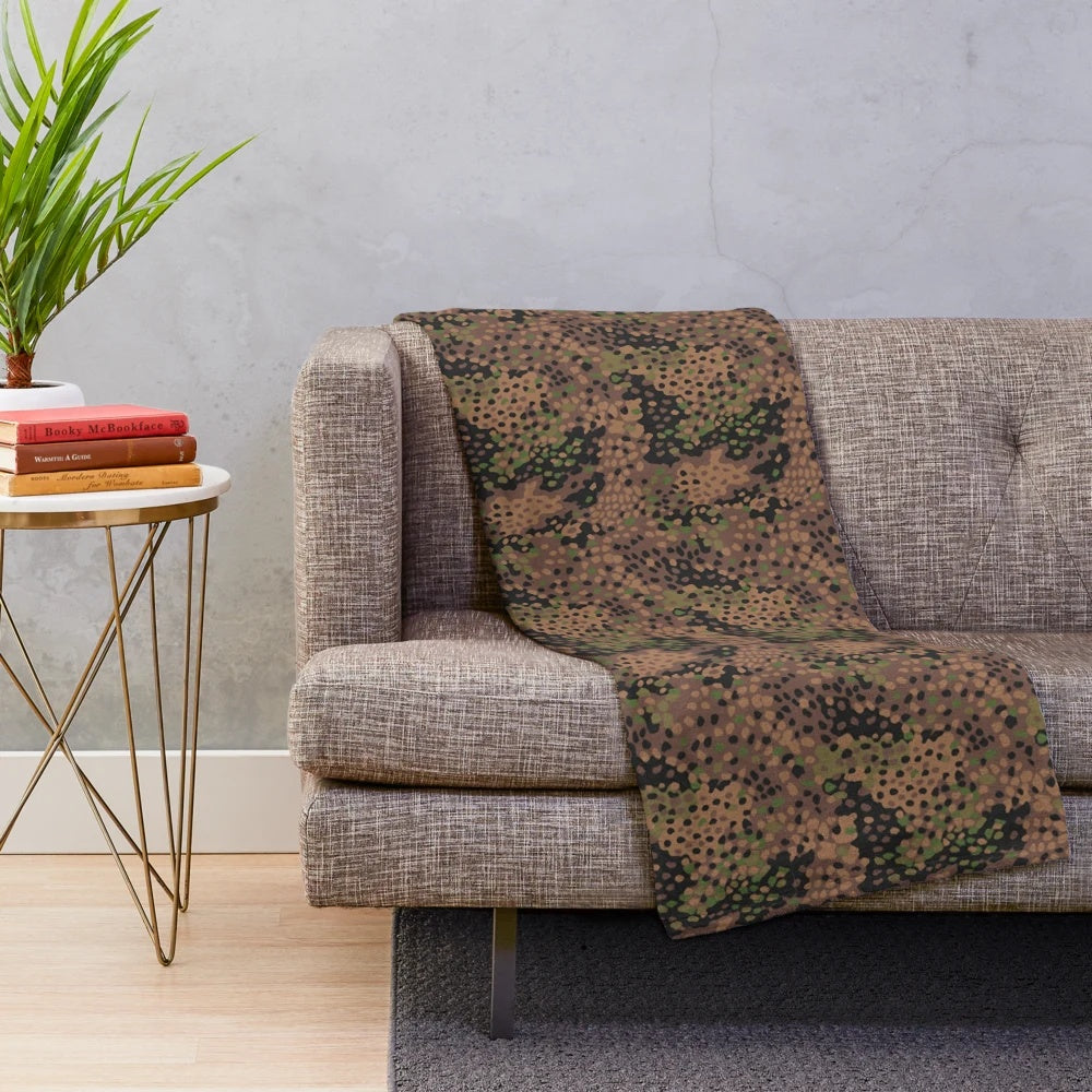M44 pea dot camo inspired plush blanket