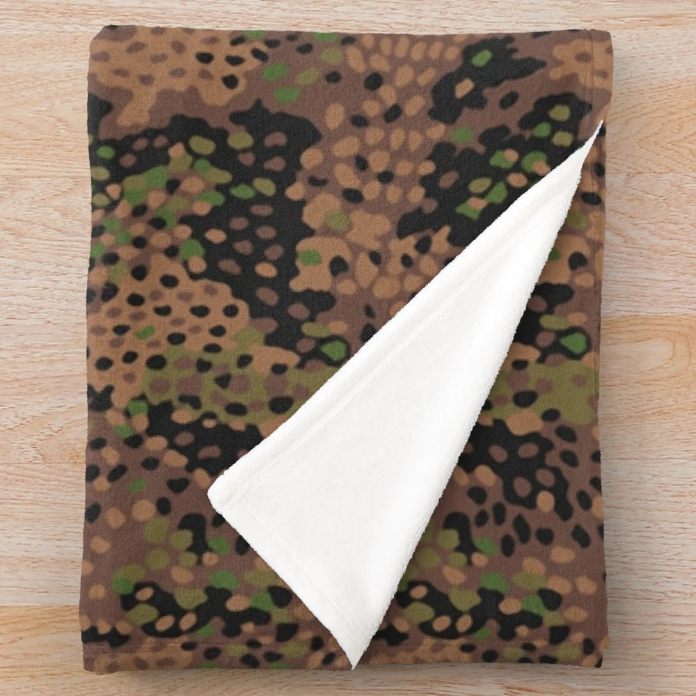 M44 pea dot camo inspired plush blanket