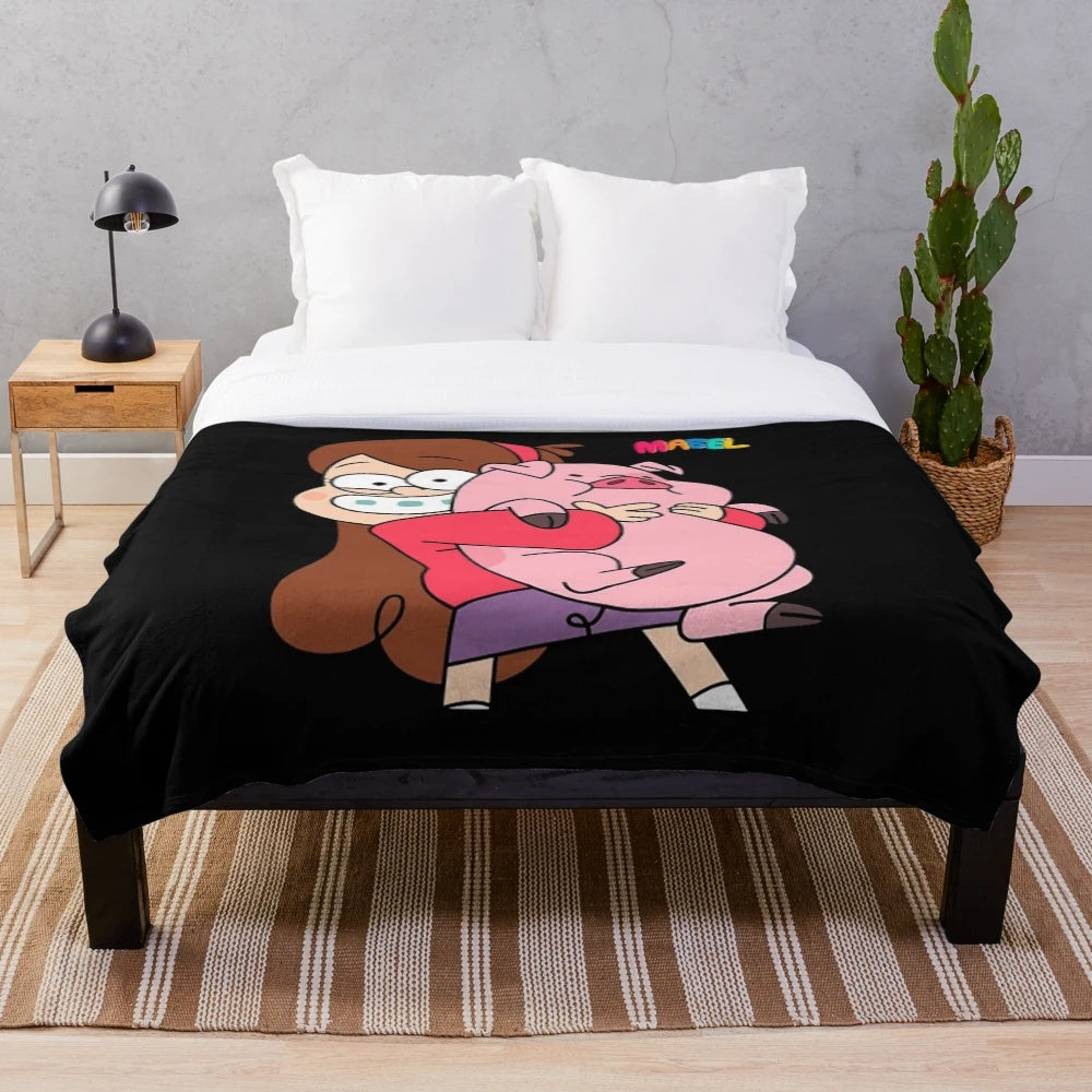 Mabel Pig Plush Blanket from the Disney Cartoon Series Gravity Falls