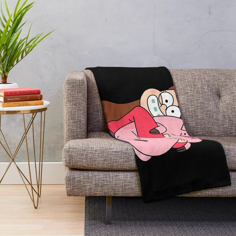 Mabel Pig Plush Blanket from the Disney Cartoon Series Gravity Falls