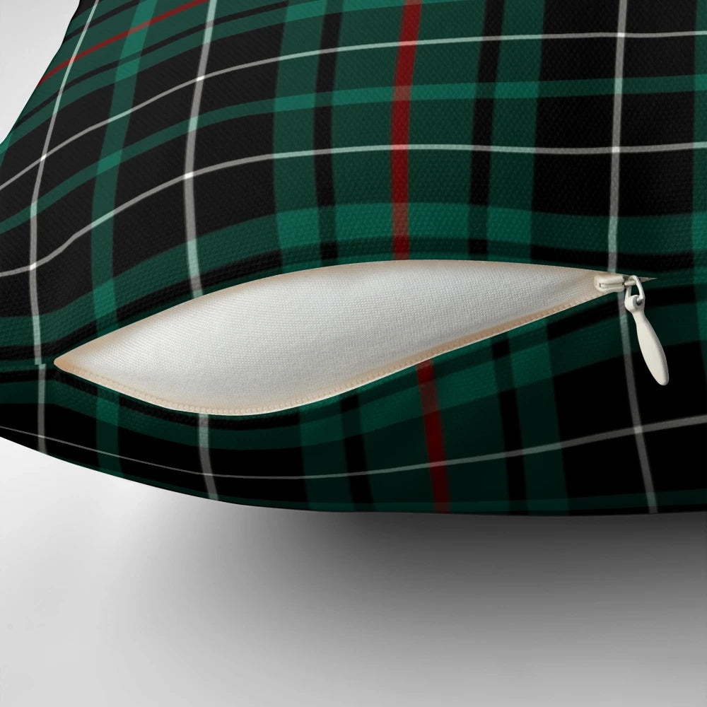 Vibrant MacAulay clan tartan (hunting) pattern printed on a soft, plush pillow.