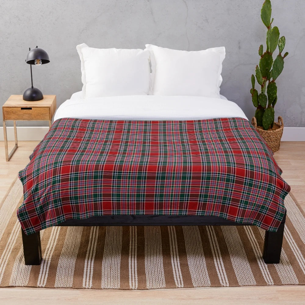Macbean tartan plush blanket with soft, luxurious fabric
