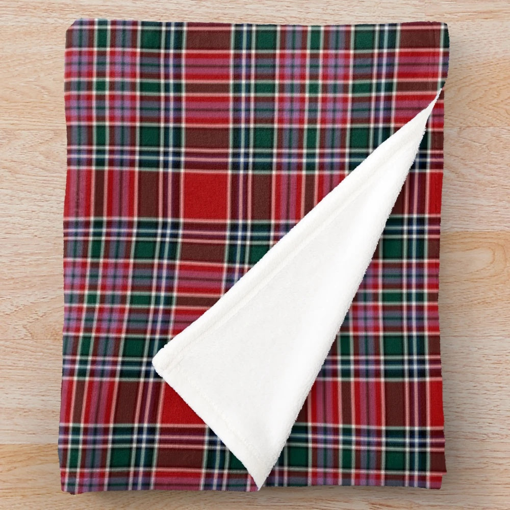 Macbean tartan plush blanket with soft, luxurious fabric