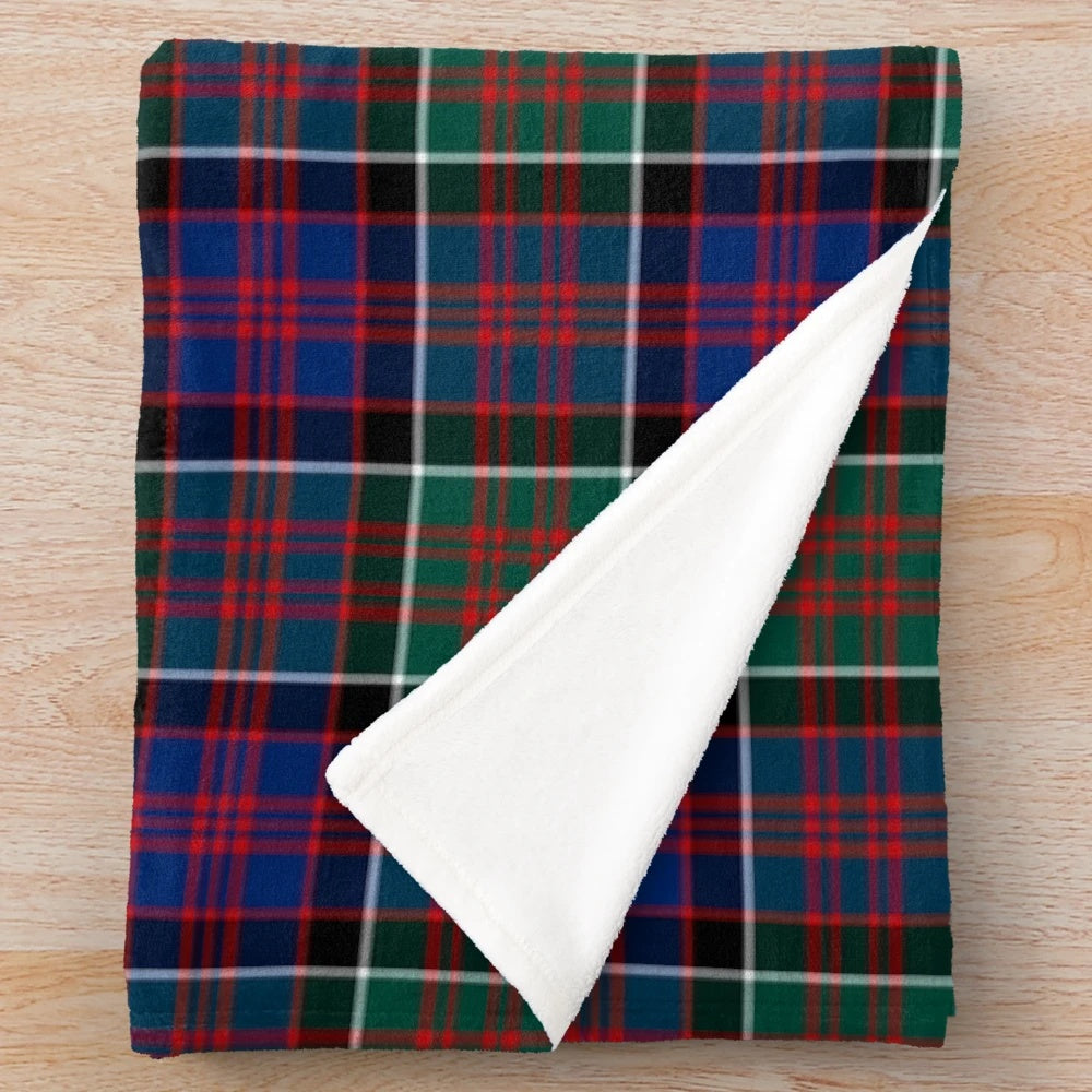 Macdonald of Clanranald tartan plush throw blanket
