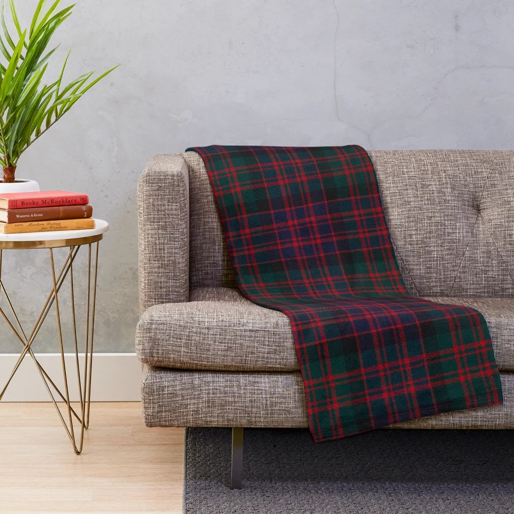 MacDonald Scottish tartan plush blanket with highland design
