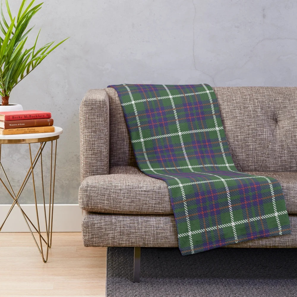 MacIntyre Tartan Plush Blanket with Scottish Clan Pattern