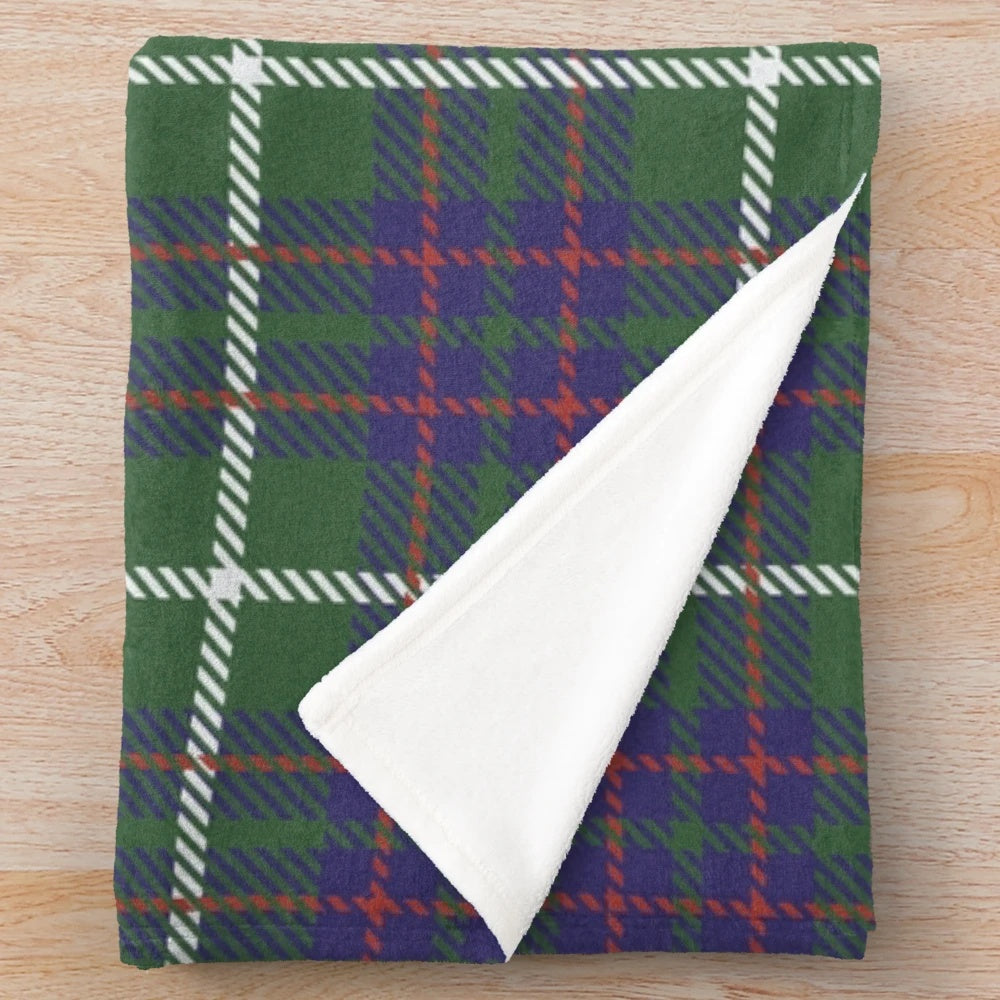 MacIntyre Tartan Plush Blanket with Scottish Clan Pattern