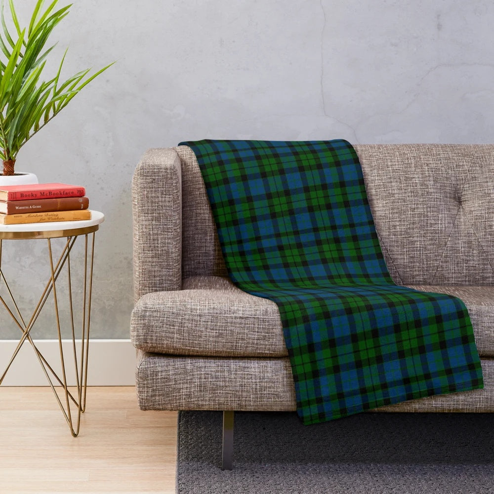 Mackay tartan plush blanket for Scottish heritage home decor