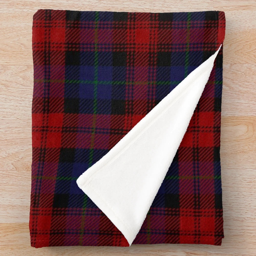 MacLachlan Tartan Plush Blanket featuring a Scottish clan pattern